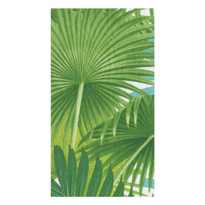 Palm Fronds Paper Guest Towel/Buffet Napkins White, 15 Per Pack