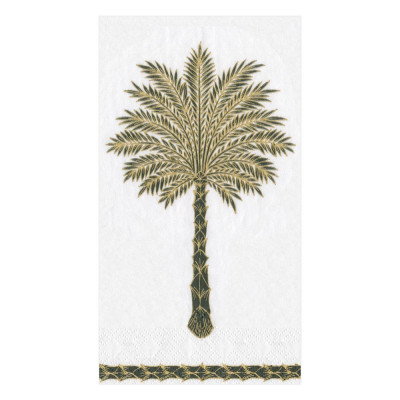 Grand Palms Paper Guest Towel/Buffet Napkins Black, 15 Per Pack