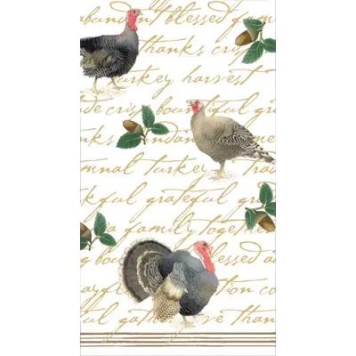 Founders Thanksgiving Paper Guest Towel/Buffet Napkins, 15 Per Pack