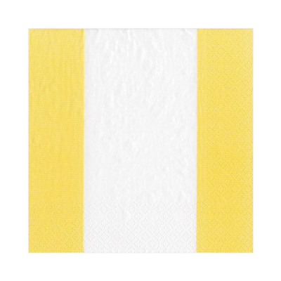 Bandol Stripe Paper Luncheon Napkins Yellow, 20 Per Pack