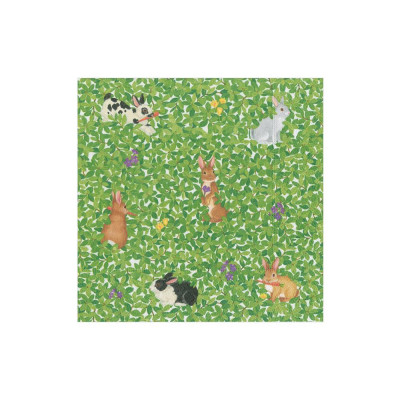 Bunnies and Boxwood Paper Cocktail Napkins, 20 Per Pack