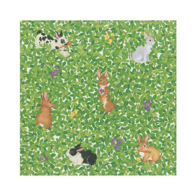 Bunnies and Boxwood Paper Luncheon Napkins, 20 Per Pack