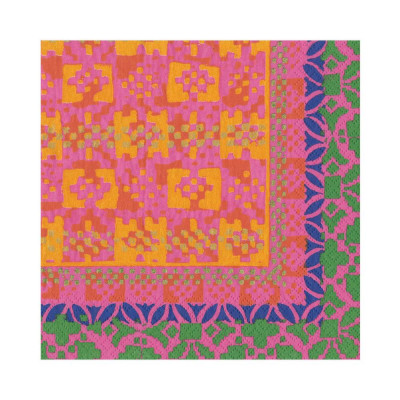 Frida Paper Luncheon Napkins Fuchsia & Orange, 20 Per Pack