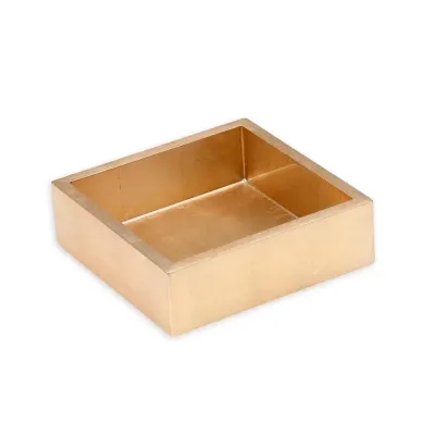 Lacquer Cocktail Napkin Holder Gold