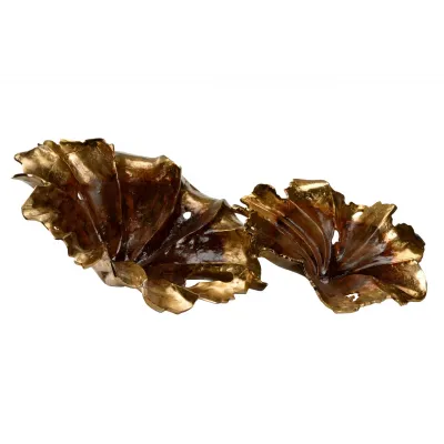 Rustic Gold Aluminum Leaf, Set of 2