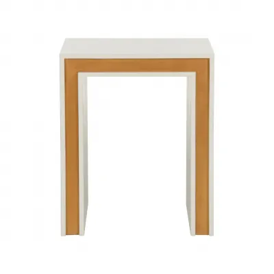 Baldwin White End Table