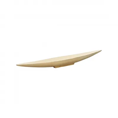 Elongated Cream Enameled Bowl