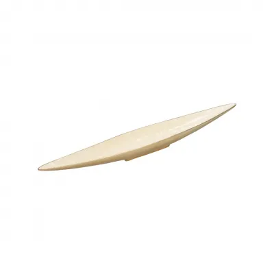 Elongated Cream Enameled Bowl