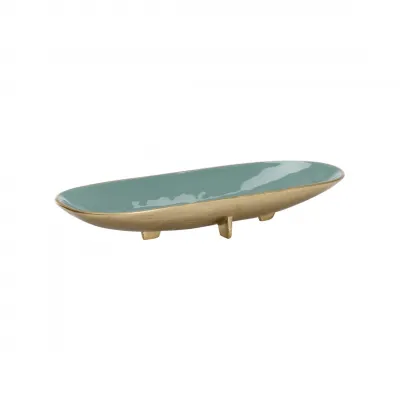 Footed Enameled Bowl