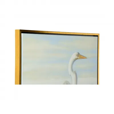 White Egret Oil Painting