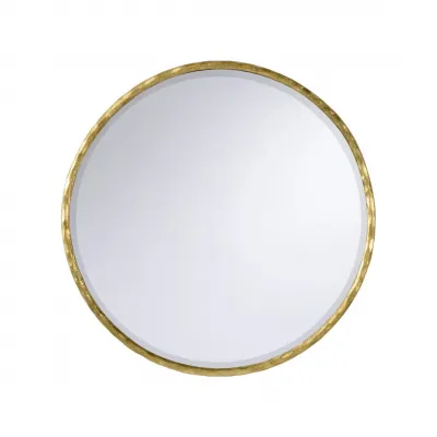 Hand Hammered Round Mirror Large