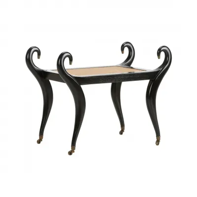 Swan Black Vanity Bench