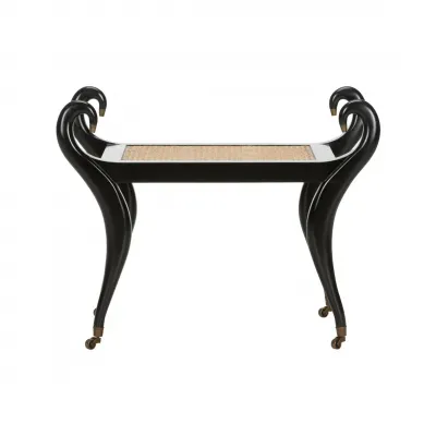 Swan Black Vanity Bench