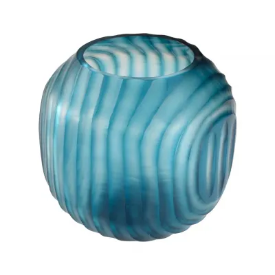 Swirl Blue Vase Small