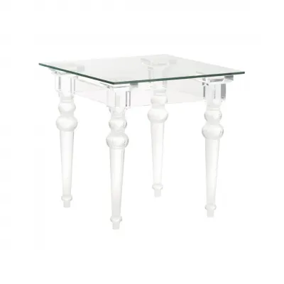 Acrylic & Glass Side Table