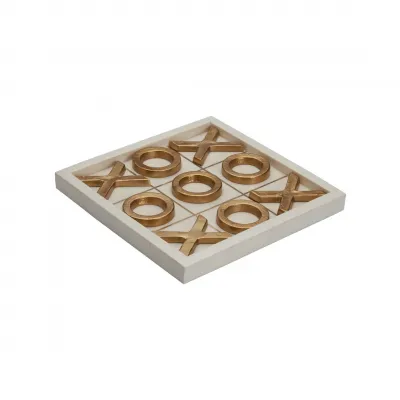 Tic Tac Toe Resin/Gold Metal (Box)