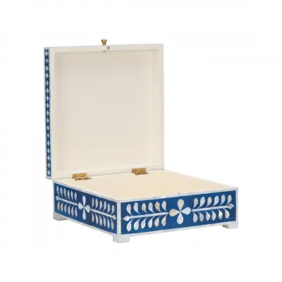 Bone Blue Inlay Box