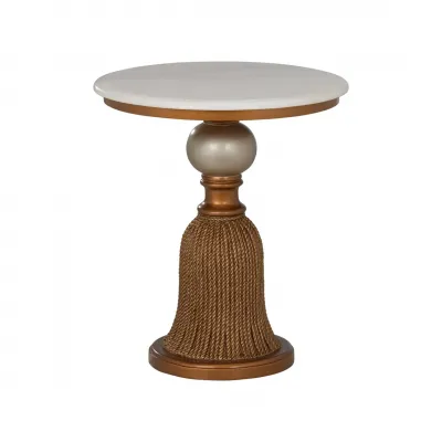 Tassel Silver & Gold Side Table