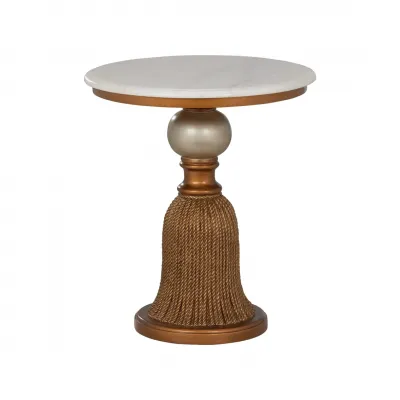 Tassel Silver & Gold Side Table