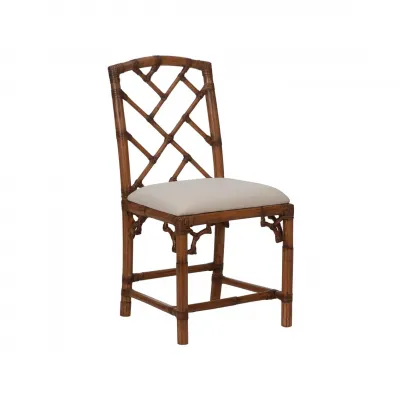 Chippendale Brown Bamboo Chair
