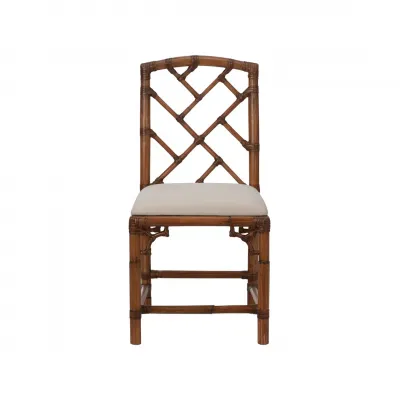 Chippendale Brown Bamboo Chair