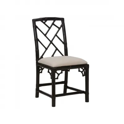 Chippendale Cracked Pepper Bamboo Chair