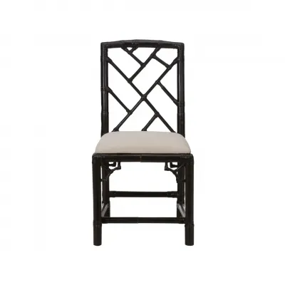 Chippendale Cracked Pepper Bamboo Chair