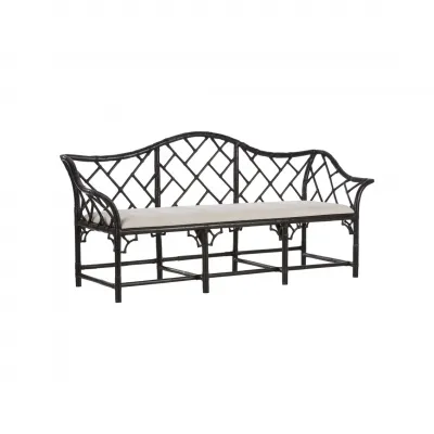 Chippendale Cracked Pepper Bamboo Settee