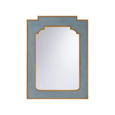 Yangon Blue Rectangular Mirror