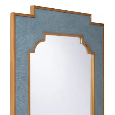 Yangon Blue Rectangular Mirror