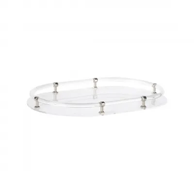 Acrylic Nickel Oval Tray