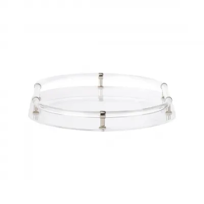 Acrylic Nickel Oval Tray