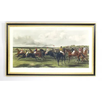 Fores Racing F/Start Hand Colored Engraving
