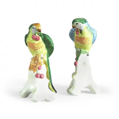 Parrot W/Cherries, Pair