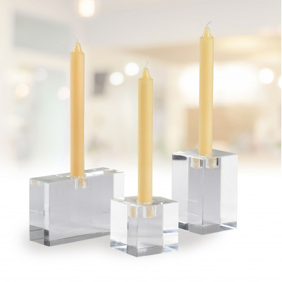 Trifoil Candlesticks, Set of 3