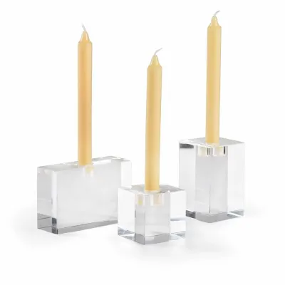 Trifoil Candlesticks, Set of 3