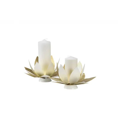 Lotus Candleholders Pair