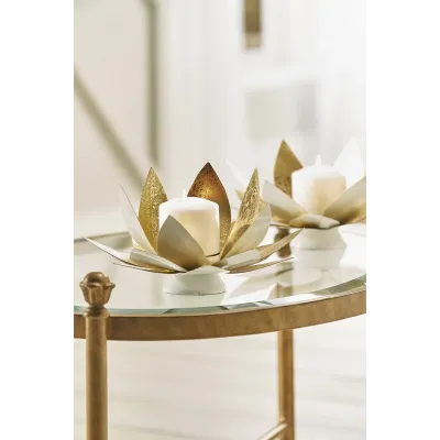 Lotus Candleholders Pair
