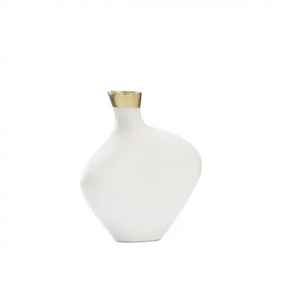 Asymmetric Vase White Small