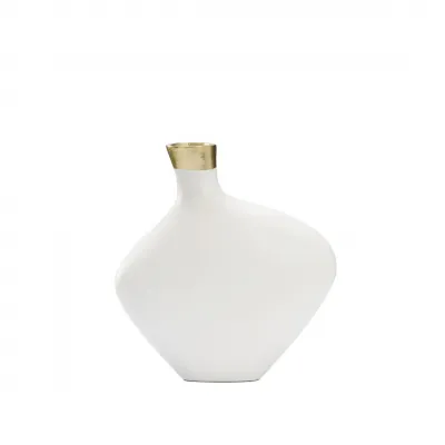 Asymmetric Vase White Small