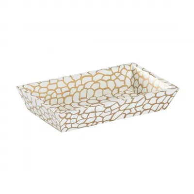 Croc Towel Tray White/Gold