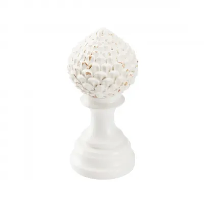 Artichoke Finial White Small