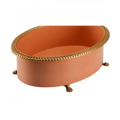 Pie Crust Cachepot Salmon Large