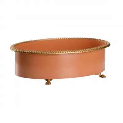 Pie Crust Cachepot Salmon Large