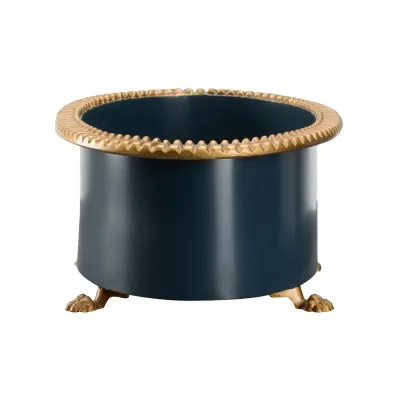 Pie Crust Cachepot Navy Small