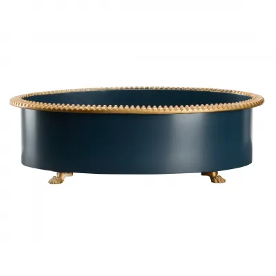 Pie Crust Cachepot Navy Large