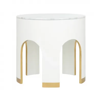 Aqueduct End Table White