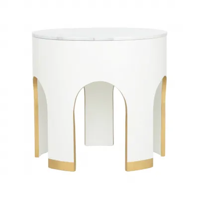 Aqueduct End Table White