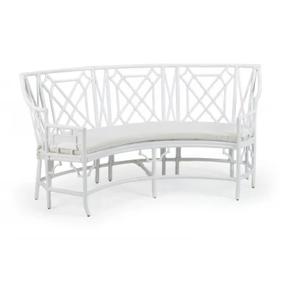 Wild Palm Settee White