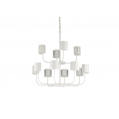 Castle Yard Chandelier Double- White